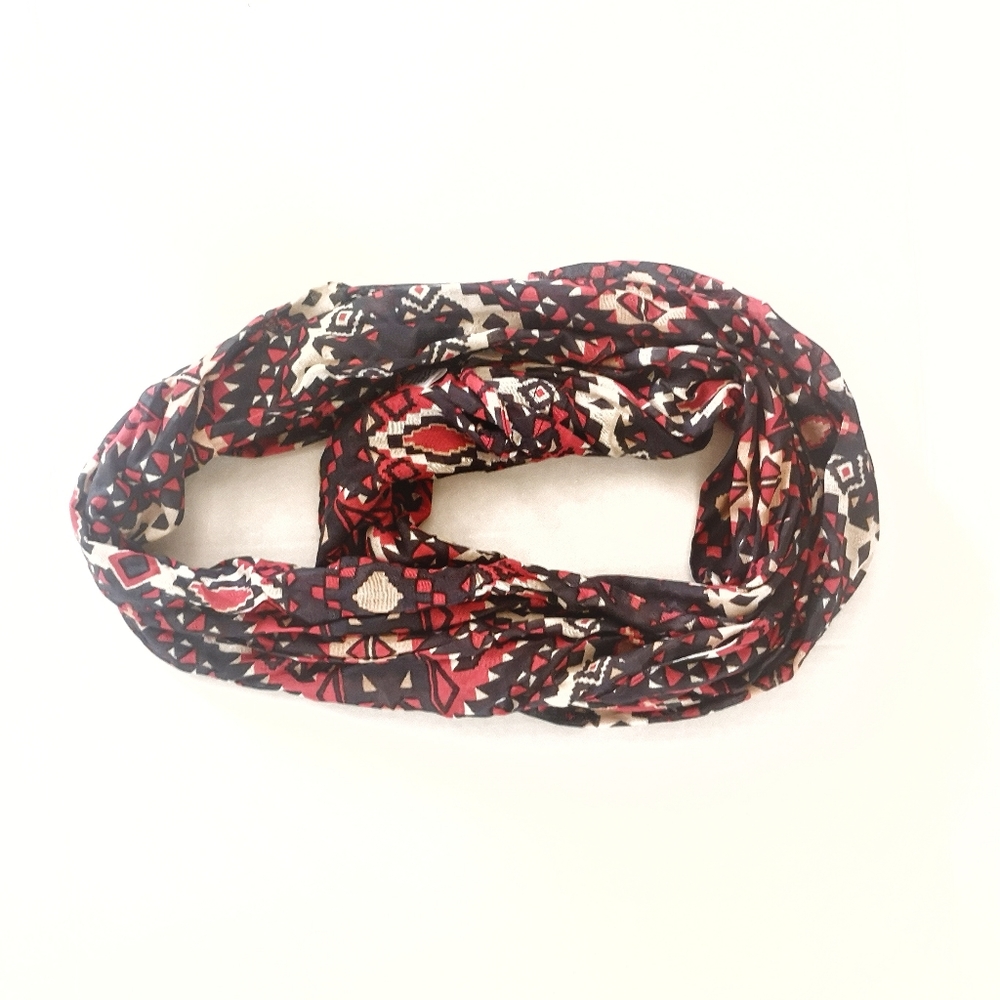 Double-tower scarf snood ethnic boho